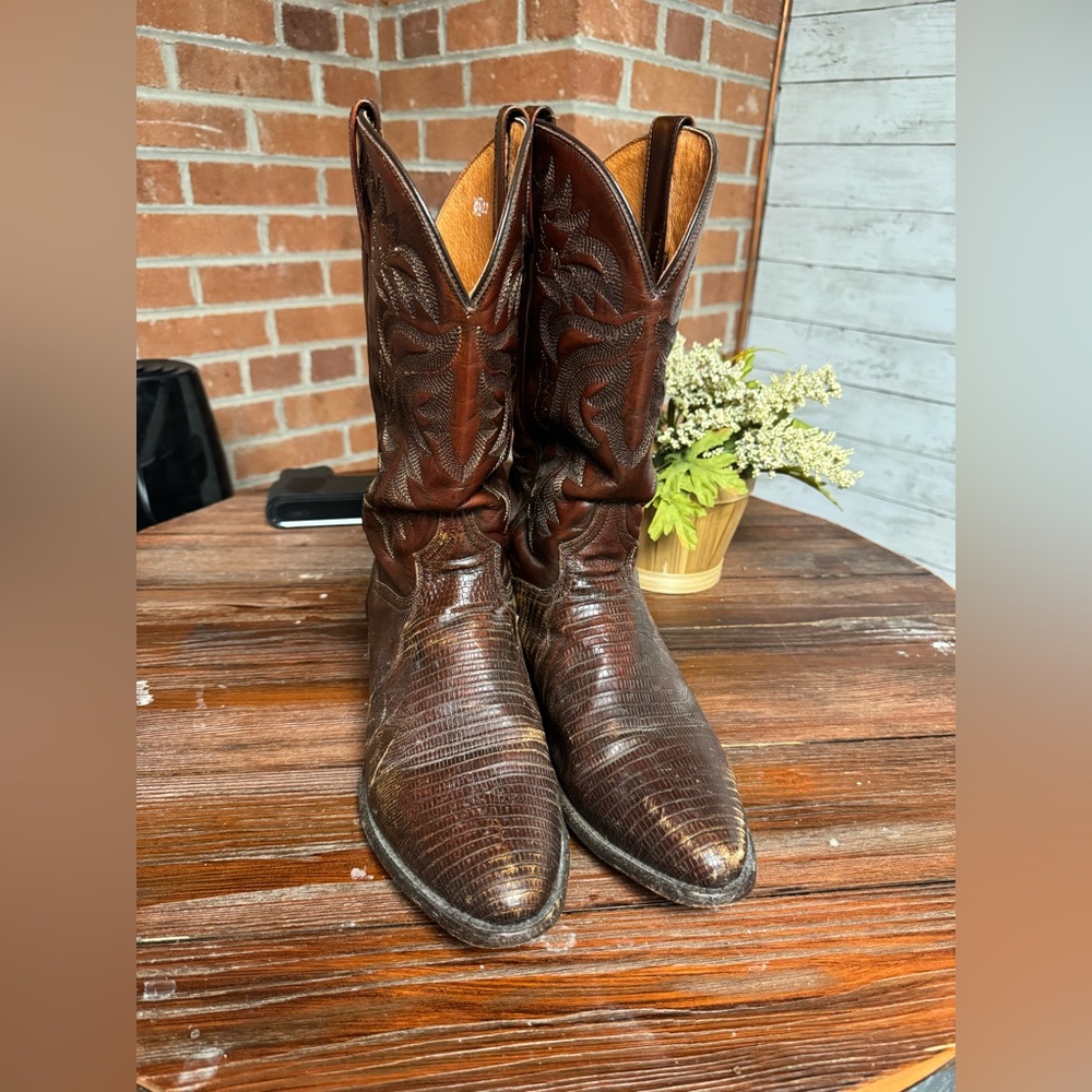 Dan Post Lizard Skin Brown Boots